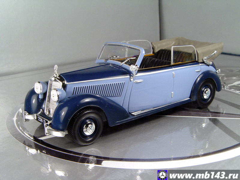 Mercedes 230 Cabriolet D 1939  Die-Cast Fertigmodell Maßstab 1:43 